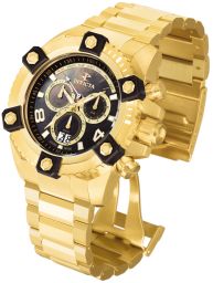 Invicta Arsenal Reserve Chronograph Black Mother of Pearl Dial Gold-plated Men's Watch 0340