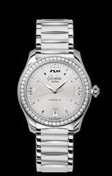 Glashutte Original Lady Serenade Silver Diamond Bezel Bracelet (1-39-22-02-22-34)