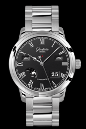 Glashutte Original Senator Perpetual Calendar Stainless Steel Black Bracelet (100-02-25-12-14)