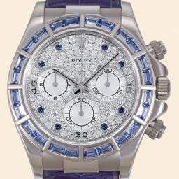 Rolex Daytona White Gold Blue Sapphire Strap Paved (116589saciI-0001)