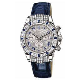 Rolex Daytona White Gold Diamond Sapphire Strap (11659912sa)