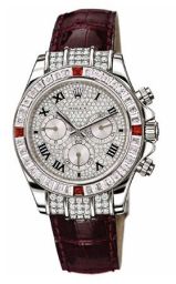 Rolex Daytona White Gold Diamond Ruby Strap (1165994ru-0001)