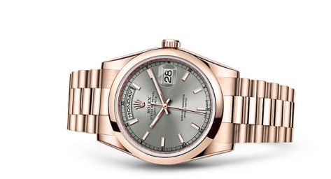 Rolex Day-Date 36 Everose Domed President Rhodium (118205f-0137)