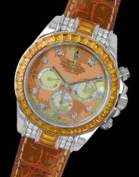 Rolex Daytona White Gold Sapphire Strap (16559saco)