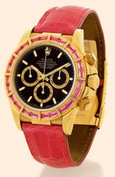 Rolex Daytona Zenith Yellow Gold Pink Sapphire Black (16588safu-0001)