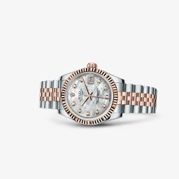 Rolex Datejust 31 Rolesor Everose Fluted Jubilee Mother of Pearl Diamonds (178271-0060)