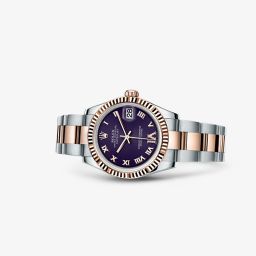 Rolex Datejust 31 Rolesor Everose Fluted Oyster Purple Roman (178271-0076)