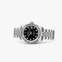 Rolex Datejust 31 Fluted Jubilee Black Diamonds (178274-0014)
