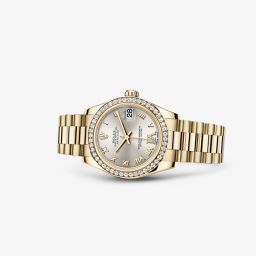 Rolex Datejust 31 Yellow Gold Diamond President Silver Roman (178288-0056)