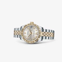 Rolex Datejust 31 Rolesor Fluted Diamond Jubilee Silver Roman (178313-0074)