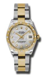 Rolex Datejust Mother of Pearl Dial Automatic Stainless Steel and 18K Gold Ladies Watch 178343MDO