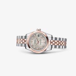 Rolex Lady-Datejust 26 Rolesor Everose Jubilee Silver Diamond (179161-0037)
