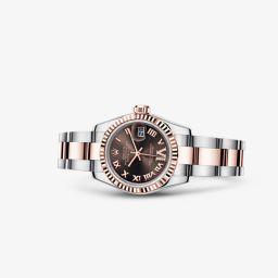 Rolex Lady-Datejust 26 Rolesor Everose Fluted Chocolate Oyster (179171-0076)
