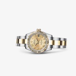 Rolex Lady-Datejust 26 Rolesor Fluted Champagne Oyster (179173-0186)