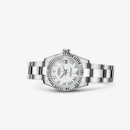 Rolex Lady-Datejust 26 Fluted White Oyster (179174-0094)
