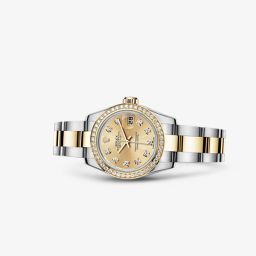 Rolex Lady-Datejust 26 Rolesor Diamond Champagne Diamond Oyster (179383-0001)