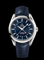 Omega Seamaster Aqua Terra 150M Co-Axial GMT calibre 8605 Blue / Alligator (231.13.43.22.03.001)