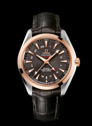 Omega Seamaster Aqua Terra 150M Co-Axial GMT calibre 8605 Two Tone / Black / Alligator (231.23.43.22.06.001)