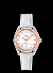 Omega Seamaster Aqua Terra Master Co-Axial Calibre 8520 34MM Two Tone Sedna Diamond / Strap (231.28.34.20.55.003)