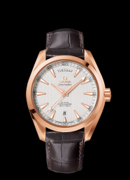 Omega Seamaster Aqua Terra 150m Co-Axial Day-Date 41.5mm Gold / Silver / Alligator (231.53.42.22.02.001)