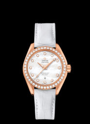 Omega Seamaster Aqua Terra Master Co-Axial Calibre 8521 34MM Sedna Diamond / Strap (231.58.34.20.55.003)
