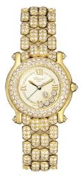 Chopard Happy Sport Diamond 18kt Yellow Gold Ladies Watch 27/6194-20