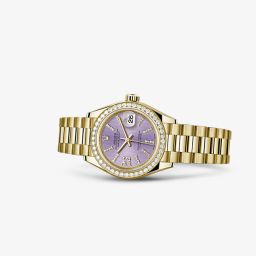 Rolex Lady-Datejust 28 Yellow Gold Diamond President Lilac Diamonds (279138rbr-0010)