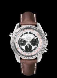 Omega Speedmaster Broad Arrow Co-Axial Rattrapante Panda / Leather (3882.31.37)