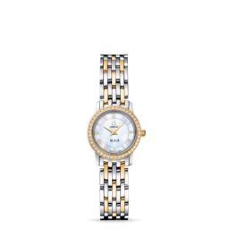 Omega Deville Prestige Quartz 22mm Two Tone / Diamond / Roman MOP (4375.71.00)