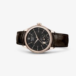 Rolex Cellini Dual Time Everose Black Brown (50525-0010)