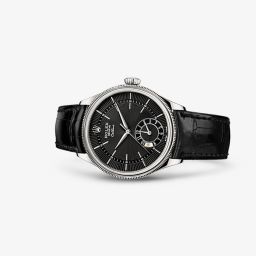 Rolex Cellini Dual Time White Gold Black (50529-0007)
