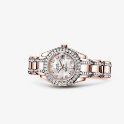 Rolex Datejust Pearlmaster 29 Everose Diamond Mother of Pearl Diamond (80285-0023)