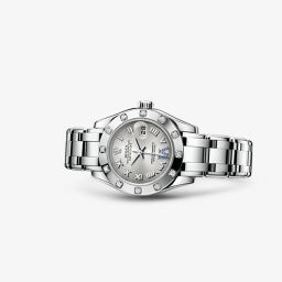 Rolex Datejust Pearlmaster 29 White Gold 12 Diamond Silver Roman (80319-0116)