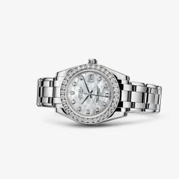 Rolex Datejust Pearlmaster 34 White Gold Diamond Mother of Pearl Diamonds (81299-0014)