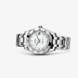 Rolex Datejust Pearlmaster 34 White Gold 12 Diamond White Roman (81319-0008)