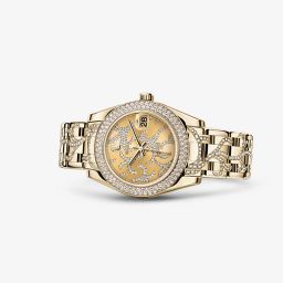 Rolex Datejust Pearlmaster 34 Yellow Gold Diamond Flammee (81338-0093)