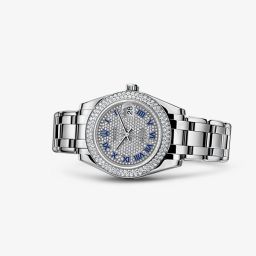 Rolex Datejust Pearlmaster 34 White Gold Double Diamond Paved Roman (81339-0012)