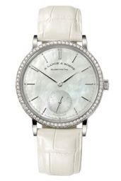 A. Lange and Sohne Saxonia Automatic Mother of Pearl Dial Diamond Ladies Watch 840.029