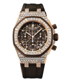 Audemars Piguet Royal Oak Diamond Chronograph 18 kt Rose Gold Ladies Watch 26092OK.ZZ.D080CA.01