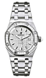 Audemars Piguet Royal Oak Diamond Silver Dial Stainless Steel Ladies Watch 67601ST.ZZ.1230ST.02