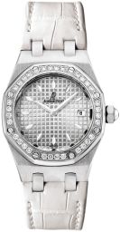 Audemars Piguet Royal Oak Diamond Silver Dial Stainless Steel Ladies Watch 67601ST.ZZ.D012CR.02
