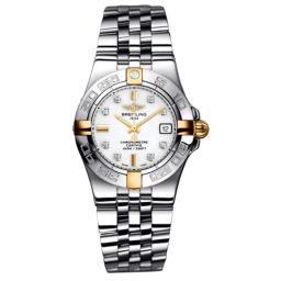 Breitling Galactic 30 Two Tone White / Diamond / Bracelet (B71340L2.A714.368A)