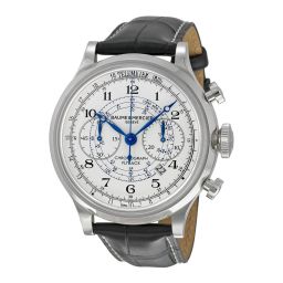 Baume and Mercier Capeland White Dial Chronograph Men's Watch 10006