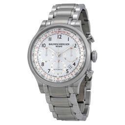 Baume and Mercier Capeland White Dial Chronograph Men's Watch 10061