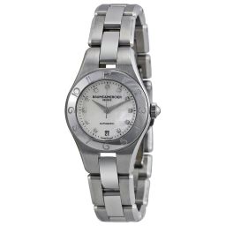 Baume and Mercier Mother of Pearl Diamond Dial Steel Ladies Watch 10113