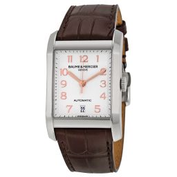 Baume et Mercier Classima Silver Dial Brown Leather Watch MOA10156