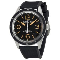 Bell & Ross Sport Heritage Black Dial Black Rubber Men's Watch BR123-HER-SRB
