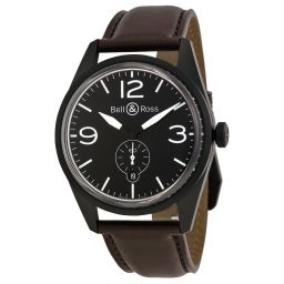 Bell & Ross Vintage Automatic Black Dial Black Dial Brown Leather Men's Watch RBRV123-BL-CA-SCA