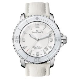 Blancpain Fifty Fathoms White Dial White Fabric Automatic Men's Watch 5015-1127-52