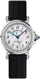 Breguet Marine Mother of Pearl Diamond Black Satin Ladies Watch 8818BB59864DD00D